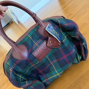 Polo by Ralph Lauren Tartan Travel Bag - Blue and Brown